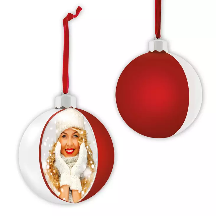 ISO 10cm kuvapallo Satiini Punainen (6 kpl / display) - Joulu- ja talviaiheiset tuotteet - 42462 - 1