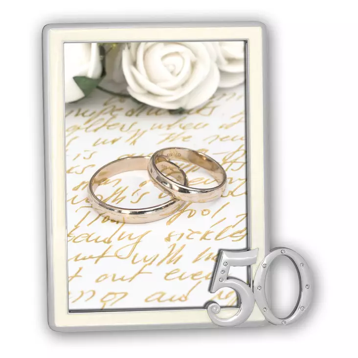 Vuosijuhlakehys 50 v helmiäisprofiililla - Hääkehykset, loveaiheiset kehykset - 42032 - 1