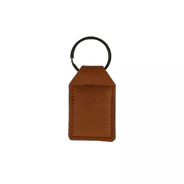 Laser - keinonahka avaimenperä 35x68 ruskea - Laserkaiverrukseen tuotteet - 42222 - 1