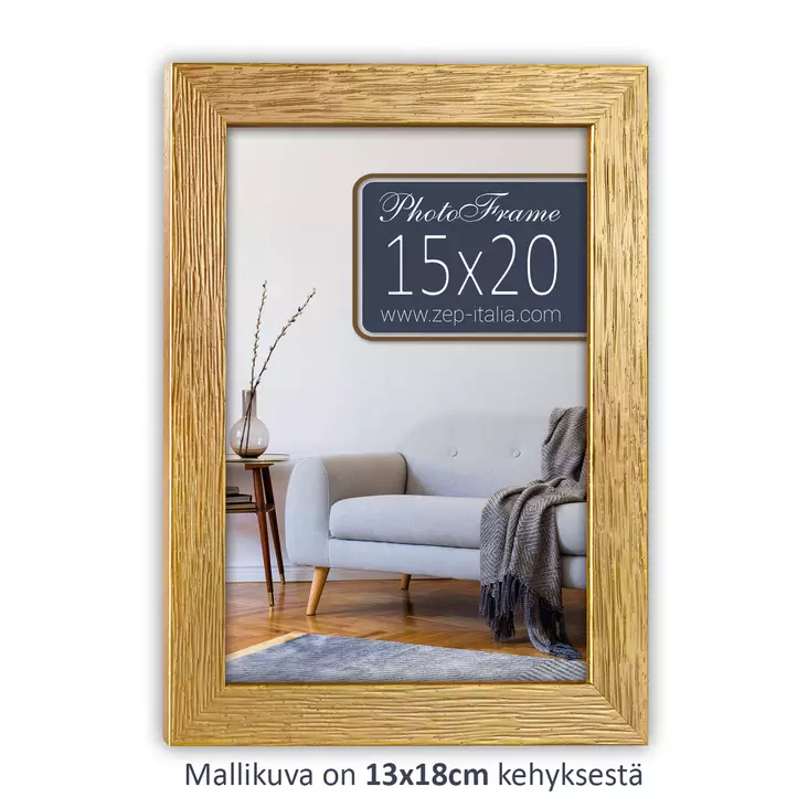 Lienz 15x20 kulta, puukehys - Litteät ja pyöristetyt kehykset - 41822 - 1