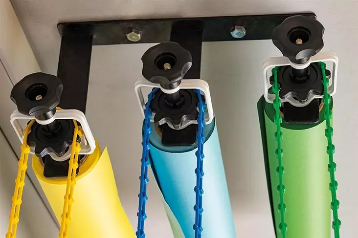 Rullateline B-3W seinä / katto, 3-rullalle - Taustatelineet kattokiskot ja tarvikkeet - 39302 - 1