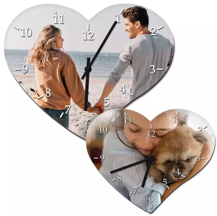 Sydänkello pienempi MDF, 245x200mm - Kellot ja korut sublimaatiopainatukseen - 35752 - 1