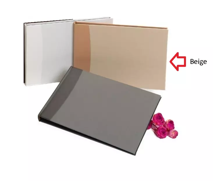 Variet'e vaaka-albumi Beige 34x24cm 40s mustat lehdet - Klassiset valokuva-albumit - 36062 - 1