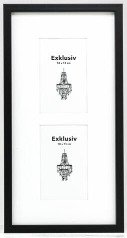 Exklusiv 2x 10x15 (20x40) musta monikuvakehys, 5/ltk - Monikuvakehykset - 38763 - 2
