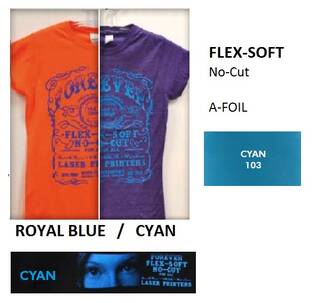 Flex-Soft No-Cut A4 Cyan 103 - Flex-Soft laser- ja valkotulostimille - 34543 - 2