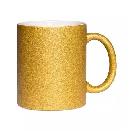 Glitter muki vaalea kulta 98x80mm - Mukit, astiat sublimaatiopainatukseen - 42803 - 1