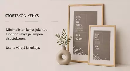 Störtskön vaalea tamm kapealistaiset kehykset - Litteät ja pyöristetyt kehykset - 42823 - 2
