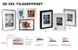 3D XXL tilakehys 15x20 musta - 4,5cm korkea lista - Tilakehykset - 42793 - 2