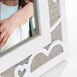 Sofia 10x15 sydänmillä koristeltu puukehys - Hääkehykset, loveaiheiset kehykset - 41743 - 3