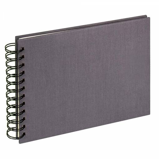 Cloth classic kangas spiraalialbumi antrasiitti 23x17 cm, 40 valk. kart.sivua - Spiraali- ja tarra-albumit valokuville - 41193 - 1