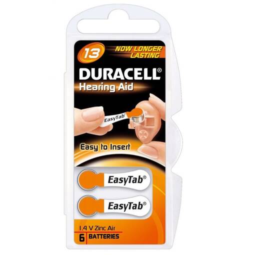 Duracell DA13 N6 kuulo-webastoparisto (hinta 6:n pakkaus) - Paristot ja nappiparistot - 25263 - 1
