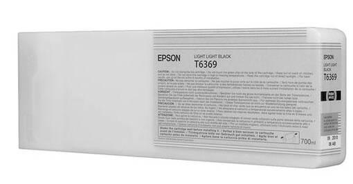 EPSON T6369 Light Light Black 700ml 7890/7900/9900 - Mustesuihkutulostimiin värit - 35013 - 1