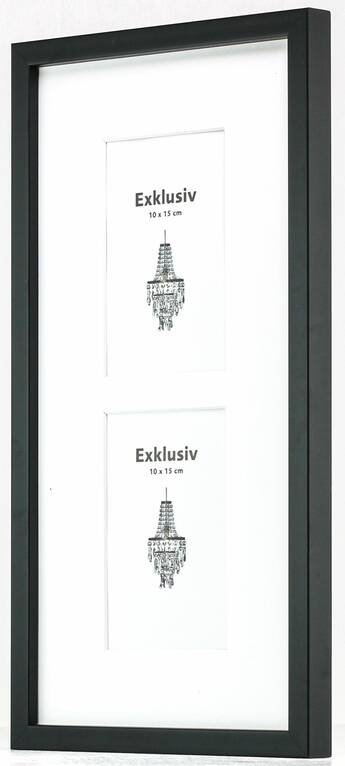Exklusiv 2x 10x15 (20x40) musta monikuvakehys, 5/ltk - Monikuvakehykset - 38763 - 1