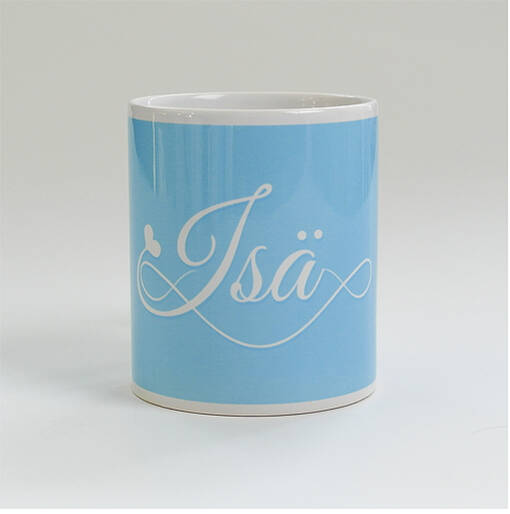 Isä vaalean sininen muki - painettu - Lahjavinkit isälle - 38163 - 1