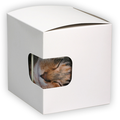 LAHJAPAKKAUS fotomukeille, valkoinen ikkunalla - Pakkaukset sublimaatiopainatukseen - 26063 - 1