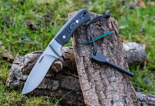 Metsästys- ja ulkoiluveitsi M-110 MICARTA tulustikulla - Lahjavinkit isälle - 38733 - 1