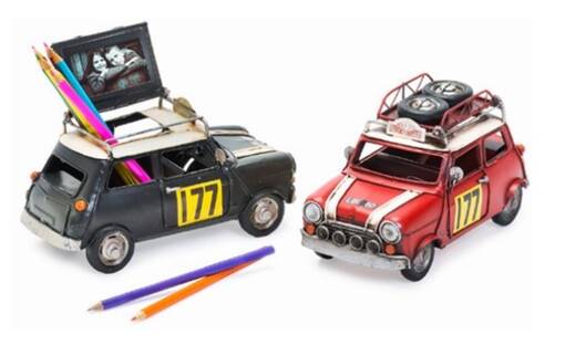 Mini 23x11,5x13,5cm punainen - kynäteline kehys - Peltikyltit ja metallikoristeet kuville - 35143 - 1