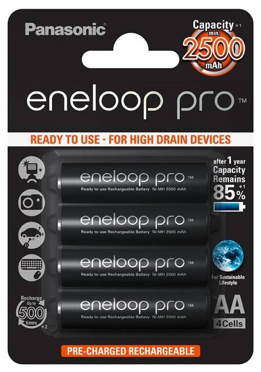 Panasonic Eneloop PRO AA NiMH 2500 mAh - 4-PACK - Paristot ja nappiparistot - 34983 - 1