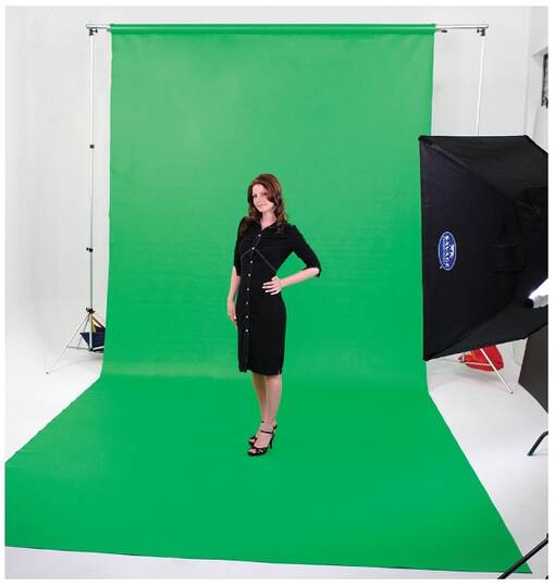 Savage Vinyyli tausta 2,75x6,09m chroma vihreä -til.tuote - Läpivalaistavat, vinyyli- kangastaustat - 38533 - 1