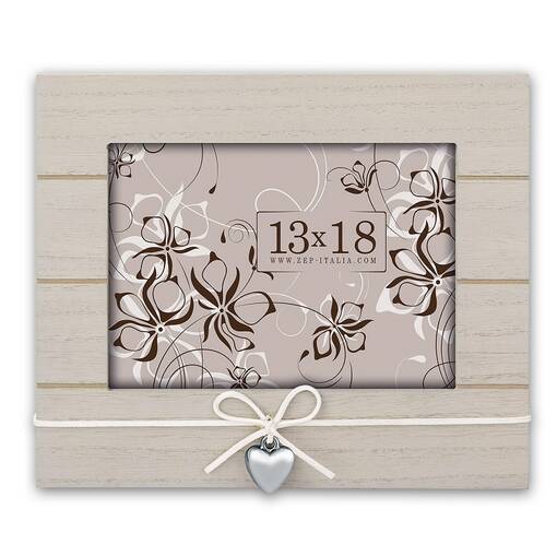Sibel puukehys 13x18 sydämellä harmaa - Hääkehykset, loveaiheiset kehykset - 38303 - 1