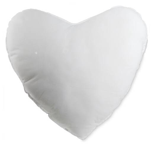 Sydän tyyny, polyesteritäytteinen - Tekstiilit sublimaatiopainatukseen - 26343 - 1