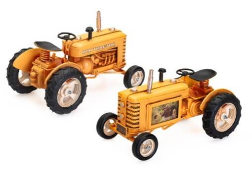 Traktorikehys 26x16x17 keltainen/ oranssi - Peltikyltit ja metallikoristeet kuville - 41043 - 1