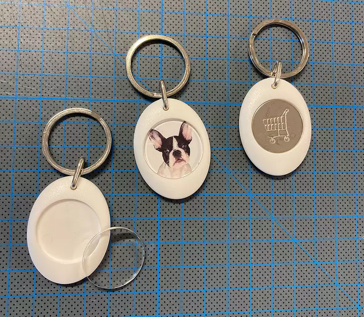 Pyöreiden 25mm avaimenperien tekoon starttisetti - Avaimenperien valmistukseen - 42423 - 2