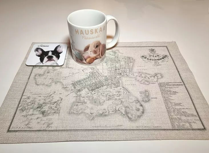 Juutti tabletti (linen) / istuinalunen 40,5x30,5cm - pellavantuntuinen - Sisustustuotteet sublimaatiopainatukseen - 41433 - 1