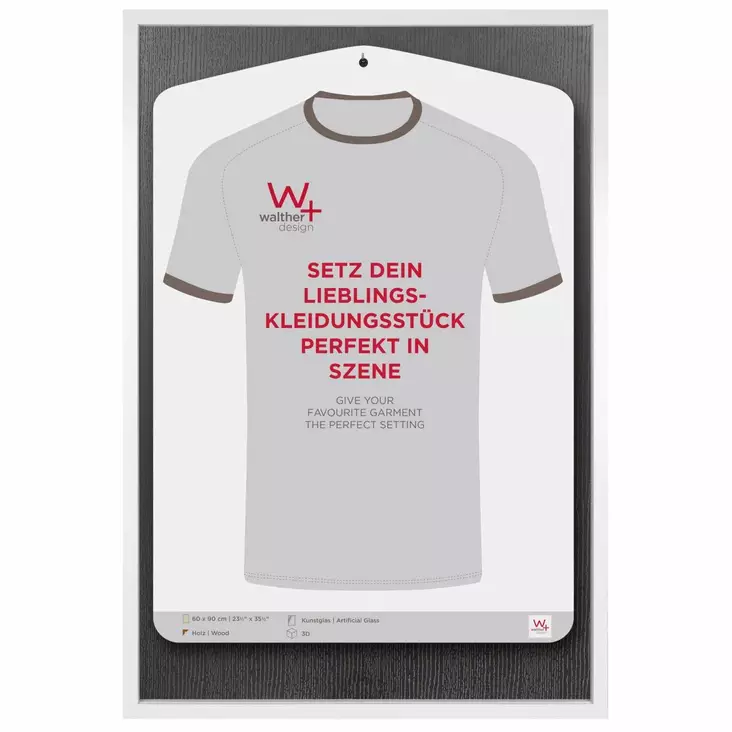 Stockholm 60x90 valkoinen tilakehys pleksilasilla - pelipaidalle - Tilakehykset - 40603 - 1