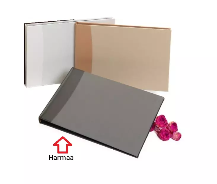 Variet'e vaaka-albumi HARMAA 34x24cm 40s mustat lehdet - Klassiset valokuva-albumit - 36063 - 1