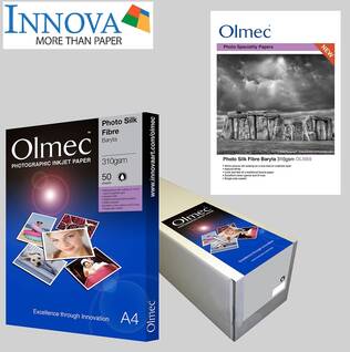 OLMEC Photo Silk Fibre Baryta 310g - A4 50kpl - tarjouserä - Tulostuspaperit mustesuihku - 36664 - 2