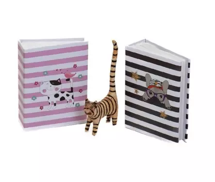 Funny minimax 100 kuvalle - pink ja musta raita (lajitelmana) - Vauva-albumit ja lapsialbumit - 41444 - 1