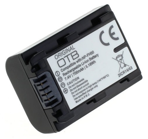 Akku Sony NP-FH50 / NP-FP50 yhteensopiva - Kamera- ja videoakut - 36154 - 1