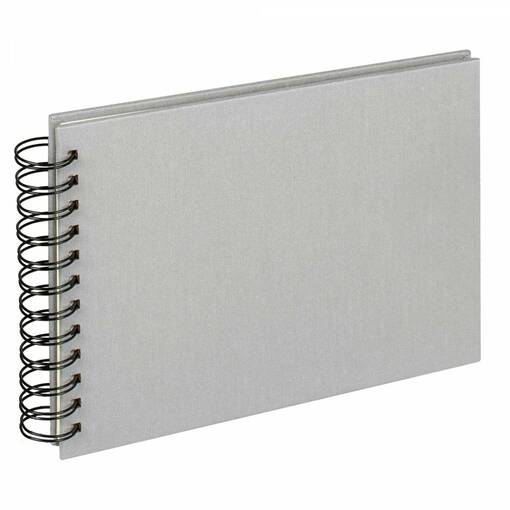 Cloth classic kangas spiraalialbumi harmaa 23x17 cm, 40 valk. kart.sivua - Spiraali- ja tarra-albumit valokuville - 41194 - 1