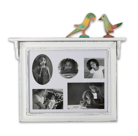 Galleriakehys 54x40cm ant.valkoinen hyllytasolla - Monikuvakehykset - 38244 - 1