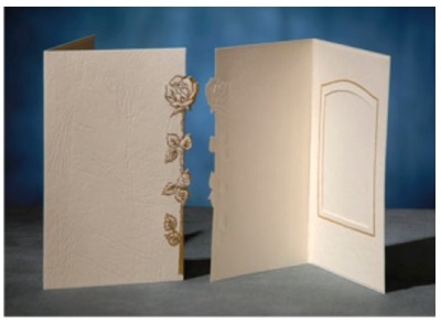 Kiitoskortti Ruusu-reunalla, ilman tekstiä - tilaustuote - Kiitoskortit ja kartonkikansiot - 23274 - 1