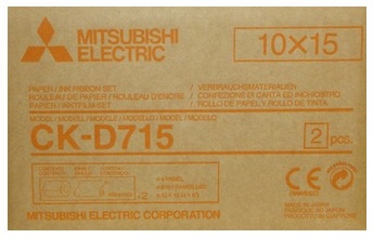 Mitsubishi CK-D715 paperi 10x15 (2x 400) - Dry Minilab värit ja paperit - 34924 - 1