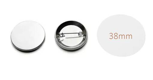 Rintamerkki 38mm - neulalla (500kpl) - Rintamerkkilaitteet ja tarvikkeet - 40454 - 1