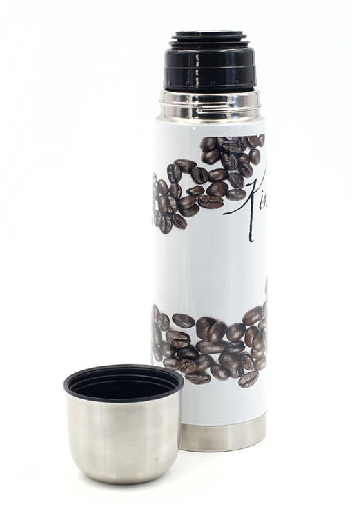 Termospullo 750 ml mukilla - valkoinen - Mukit, astiat sublimaatiopainatukseen - 33984 - 1