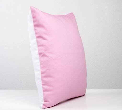 Tyynyliina, 2-värinen 40x40cm - pink/valkoinen - Tekstiilit sublimaatiopainatukseen - 39664 - 1