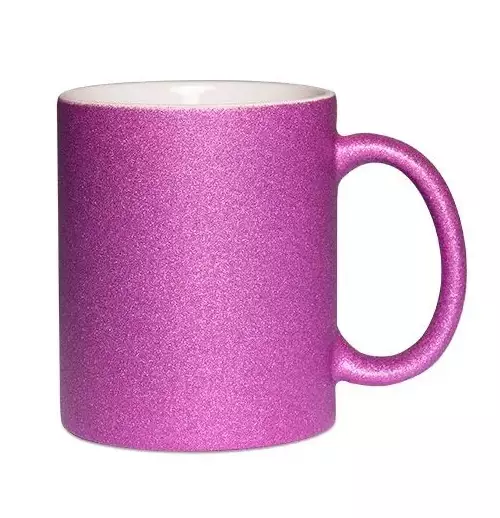 Glitter muki purpura 98x80mm - Mukit, astiat sublimaatiopainatukseen - 42804 - 1