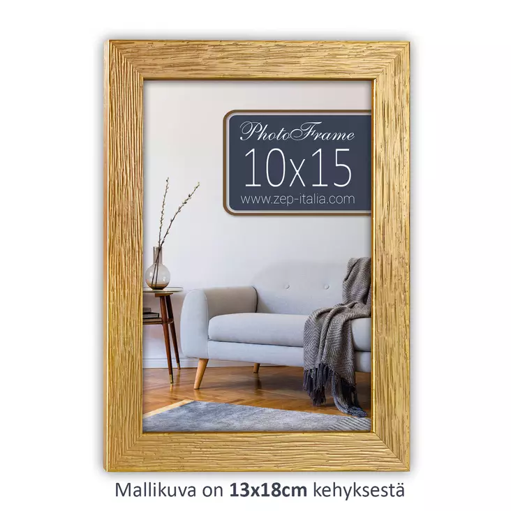 Lienz 10x15 kulta, puukehys - Litteät ja pyöristetyt kehykset - 41824 - 1