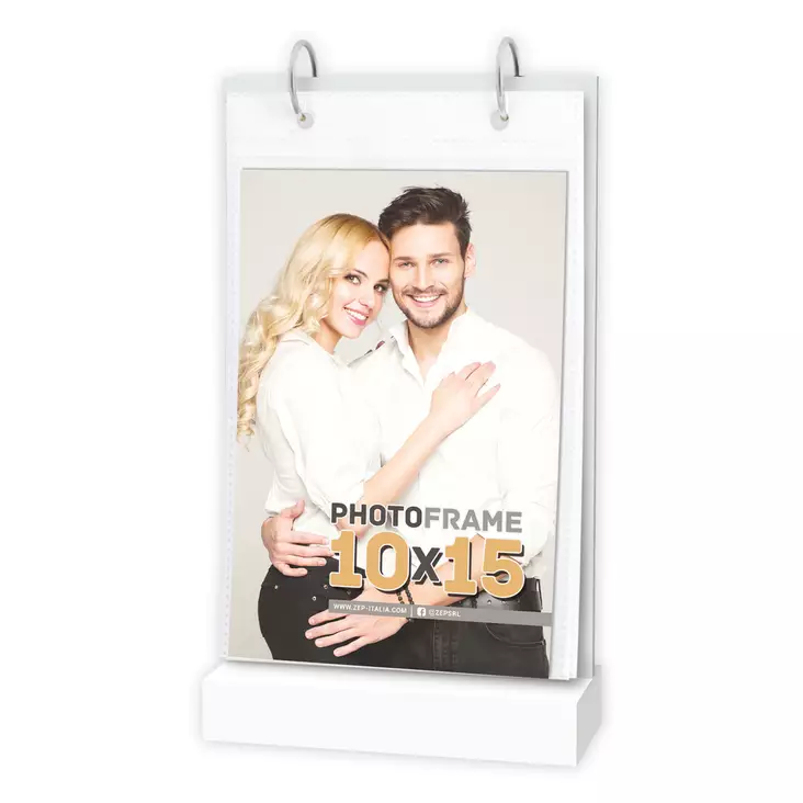 Limerick valkoinen pysty 10x15 selattava 12 taskua - Valokuva-albumit taskuilla 12-100 kuvaa - 41984 - 1