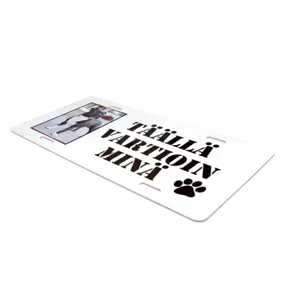 Rekisterikyltti pieni, 7,5 x 15 cm, valkoinen alumiini - Avaimenperät, magneetit, merkit - 39234 - 1