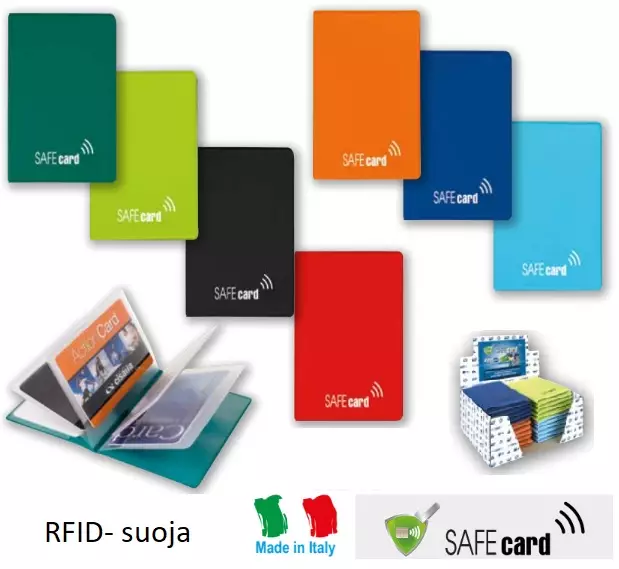 SAFE Card RFID-suojakotelo 10 kortille - muovinen (ME 20 kpl) - Passikuville, passikuvataskut - 39314 - 1