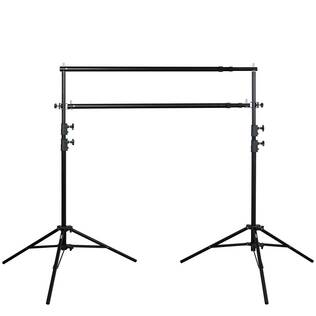 Taustateline mobile tupla teleskoopilla leveys 1,1-3m, max kork 2,7m - Taustatelineet kattokiskot ja tarvikkeet - 41025 - 2