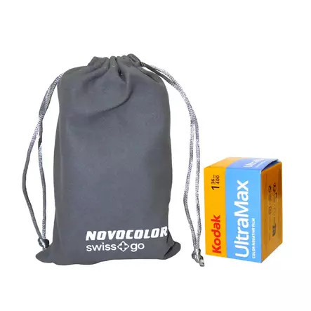 Swiss +go Novocolor kamerasetti musta - filmi, laukku, paristo - Kertakäyttökamerat, filmikamerat - 42695 - 2