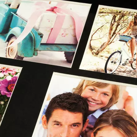 Valokuvatarjotin musta 5x10x15, 4x 10x10 (45x35) - Perhe-, ystävä-, harrastukseen kehykset - 42035 - 2