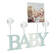 Baby Clip sininen, puu 22,5x15x1,5cm - Lastenhuoneeseen ja kastelahjakehykset - 34335 - 1