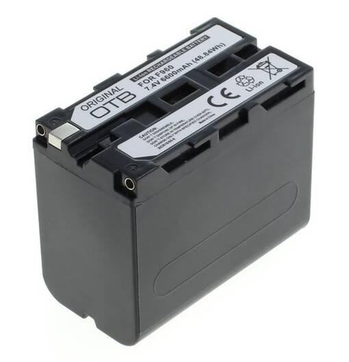 Akku NP-F960 / NP-F970 Sony yhteensopiva 6600mAh - Kamera- ja videoakut - 37735 - 1